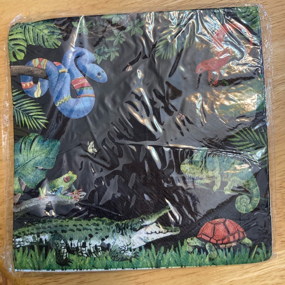 Colorful Reptile Print Napkins